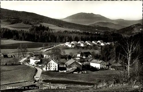 Ak Lohberg im Bayerischen Wald, Zackermühle mit Hohen Bogen