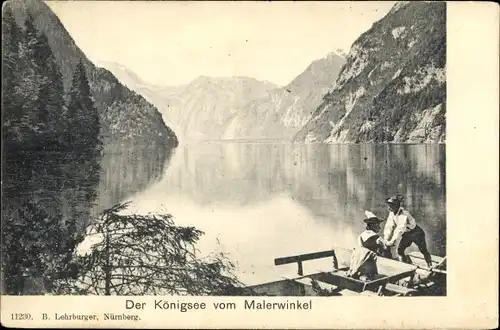 Ak Schönau am Königssee Oberbayern, Königsee vom Malerwinkel