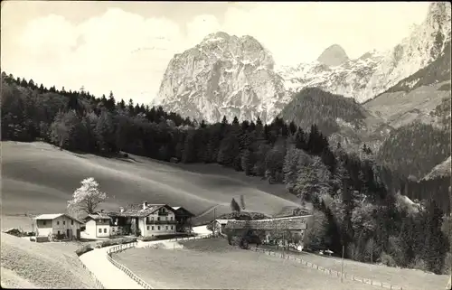 Foto Ak Berchtesgaden in Oberbayern, Blick auf den Ort, Gasthof