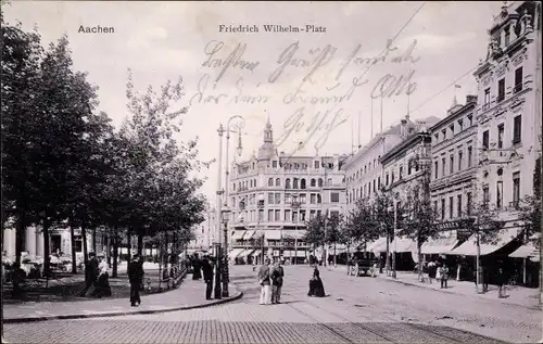 Ak Aachen in Nordrhein Westfalen, Friedrich-Wilhelm-Platz