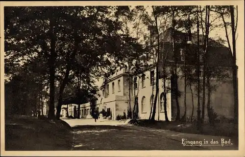 Ak Speldorf Mülheim an der Ruhr, Solbad Raffelberg, Eingang