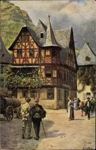 Künstler Ak Hoffmann, H., Bacharach am Rhein, Das alte Haus