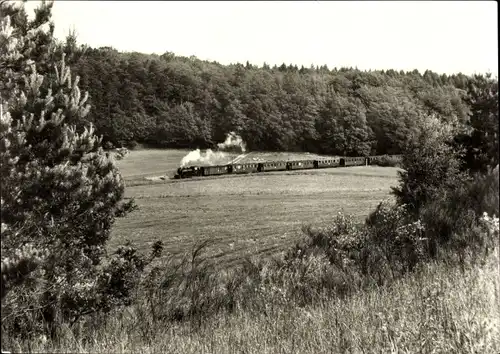 Ak Eisenbahn, Rasender Roland, Schmalspurbahn Putbus- Göhren bei Seelvitz Rügen