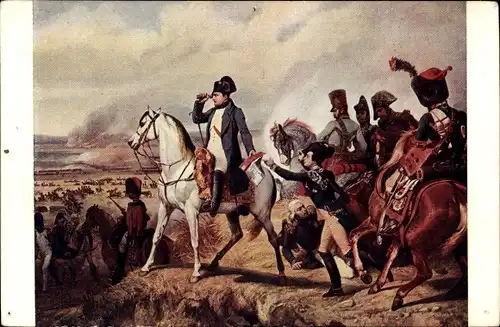 Künstler Ak Vernet, Horace, Napoléon, Bataille de Wagram 1809