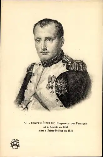 Ak Napoleon 1er, Empereur des Francais, Portrait