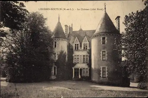Ak Linières-Bouton Maine et Loire, Château, côté Nord