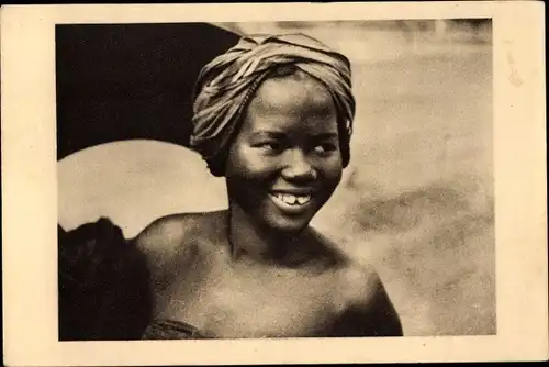 Ak Oubangui Chari Ubangi Shari Zentralafrikanische Republik, Portrait einer Frau