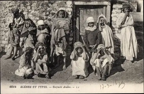 Ak Scenes et Types, Enfants Arabes, Maghreb