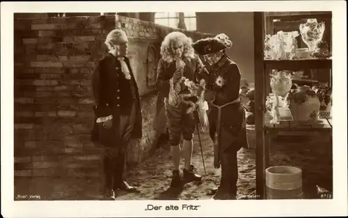 Ak Schauspieler Otto Gebühr, Filmszene aus Der alte Fritz, Ross Verlag 87 3