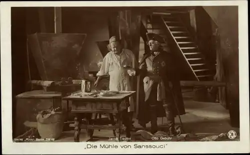 Ak Schauspieler Otto Gebühr und Jacob Tiedtke, Die Mühle von Sanssouci, Ross Verlag 51 4