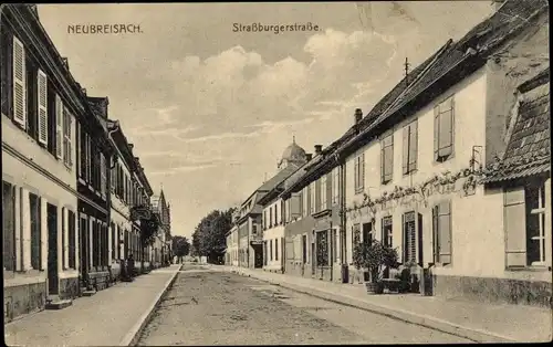 Ak Neuf Brisach Neubreisach Elsass Haut Rhin, Straßburger Straße