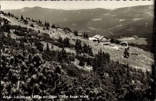 Ak Bayerisch Eisenstein, Arber-Schutzhaus, Osser