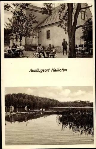 Ak Malcz Kalkofen in der Neumark, Gasthaus, Fischerboote