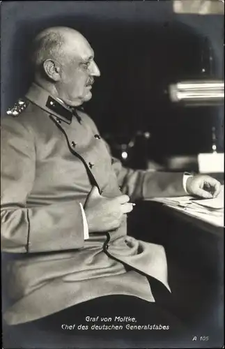 Ak Generaloberst Helmuth Johannes Ludwig von Moltke, Sitzportrait