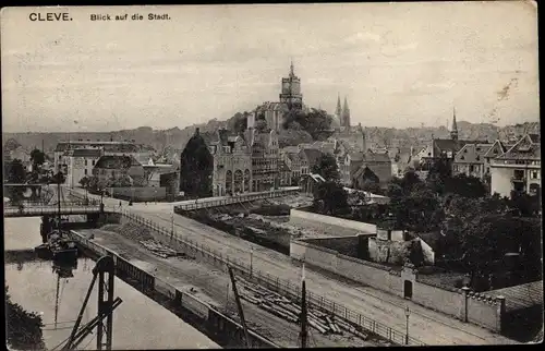 Ak Kleve am Niederrhein, Blick auf die Stadt