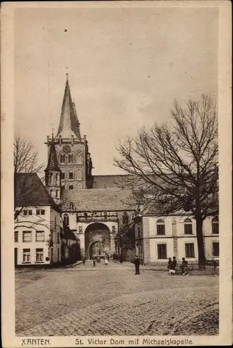 Ak Xanten am Niederrhein, St. Victor Dom mit Michaelskapelle