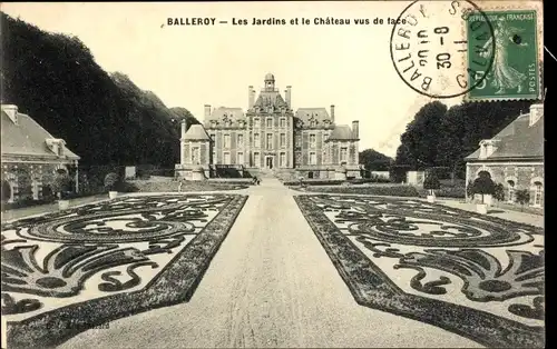 Ak Balleroy Calvados, Les Jardins, Le Chateau