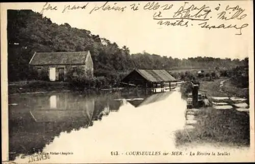 Ak Courseulles sur Mer Calvados, La Riviere la Seulles