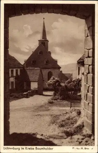 Ak Lichtenburg Kreis Baumholder, Partie im Dorf