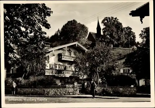 Ak Schliersee in Oberbayern, Weinberg Kapelle