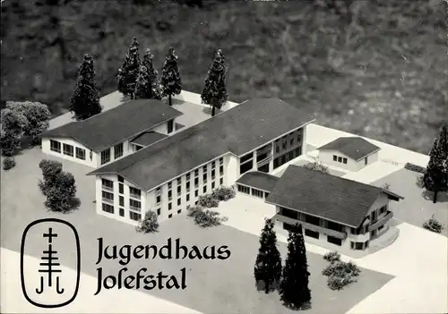 Ak Brunnhof Josefstal Schliersee, Jugendhaus Josefstal, Modell des Neubaus