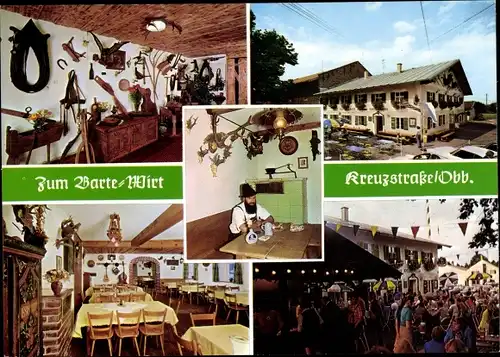 Ak Kreuzstraße Valley Oberbayern, Gasthof Barte Wirt