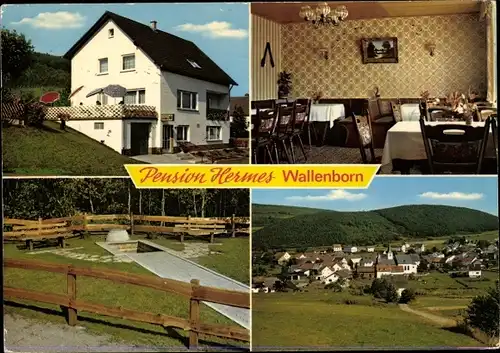 Ak Wallenborn in der Eifel, Pension Hermes, Ort