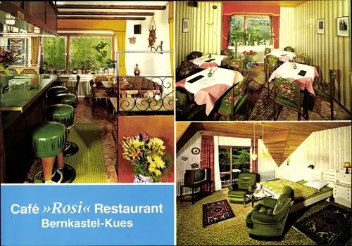 Ak Bernkastel Kues an der Mosel, Café und Restaurant Rosi