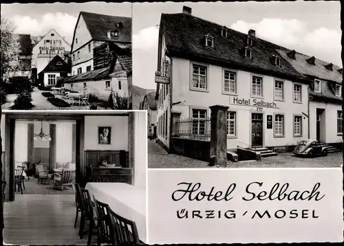 Ak Ürzig Mosel, Hotel Selbach von außen und innen