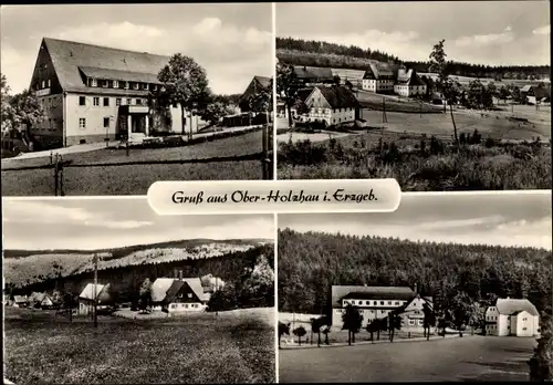 Ak Ober-Holzhau Rechenberg Erzgebirge, Panorama-Ansichten