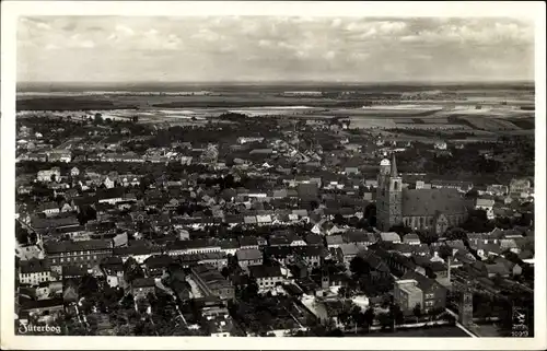 Ak Jüterbog in Brandenburg, Fliegeraufnahme v. d. Stadt