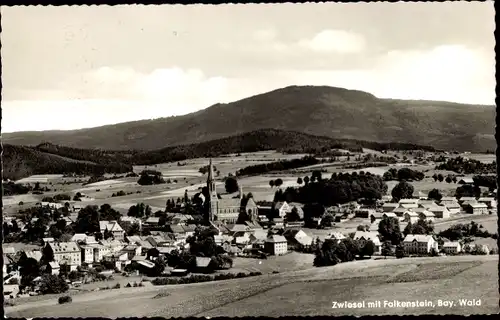 Ak Zwiesel im Bayerischen Wald, Gesamtansicht, Falkenstein