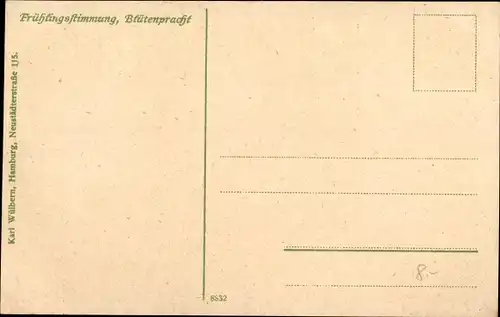 Ak Hamburg Mitte Finkenwerder Finkenwärder, Frühlingsstimmung, Blütenpracht, Wohnhaus