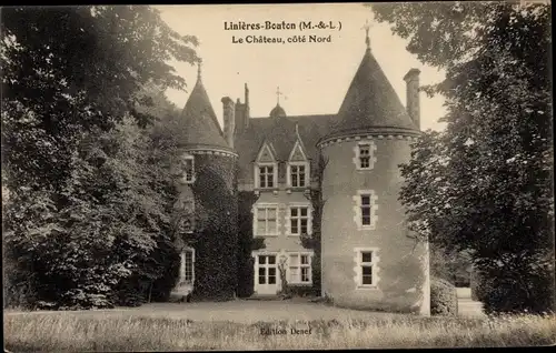 Ak Linières-Bouton Maine et Loire, Château, côté Nord