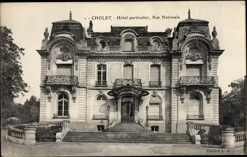 Ak Cholet Maine et Loire, Hôtel particulier, Rue Nationale