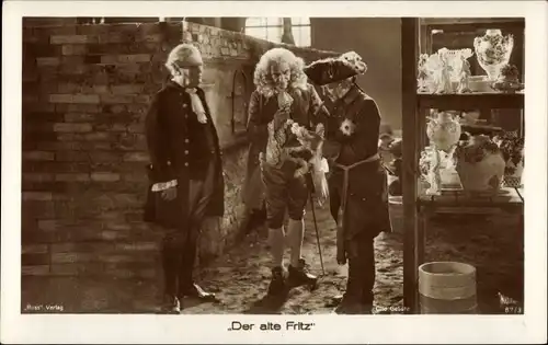 Ak Schauspieler Otto Gebühr, Filmszene aus Der alte Fritz, Ross Verlag 87 3