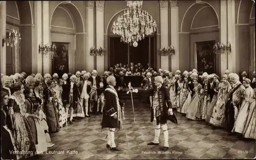 Ak Schauspieler Friedrich Wilhelm Kaiser, Verhaftung des Leutnant Katte