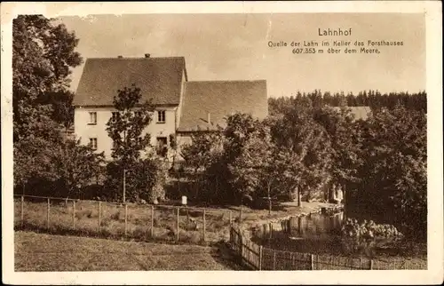 Ak Lahnhof Nenkersdorf Netphen im Siegerland, Quelle an der Lahn, Forsthaus