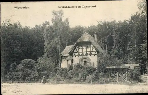 Ak Wiesbaden in Hessen, Försterhäuschen im Dambachtal