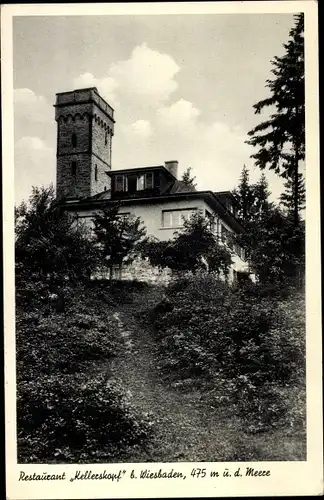 Ak Wiesbaden in Hessen, Restaurant Kellerskopf