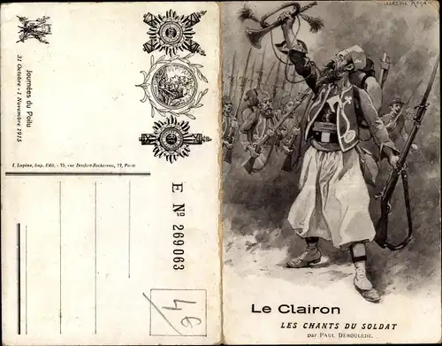 Lied Klapp Ak Le Clairon, Les Chants du Soldat, Paul Deroulede, Kolonialkrieger