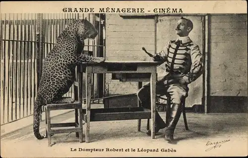 Ak Le Dompteur Robert et le Leopard Gabes, Grande Menagerie, Cinema