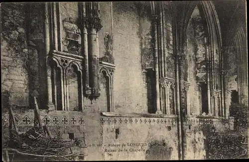 Ak Longues Calvados, Abbaye, Ruines de la Chapelle
