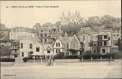 Ak Trouville sur Mer Calvados, Villas et Tour Malakoff