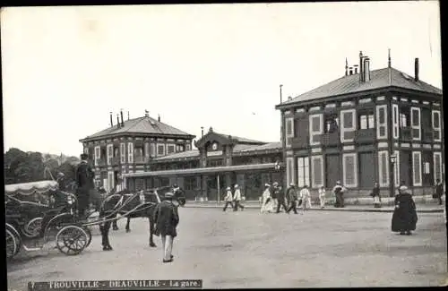 Ak Trouville Deauville Calvados, La Gare