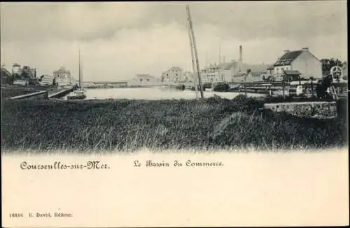 Ak Courseulles sur Mer Calvados, Le Bassin du Commerce