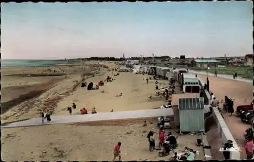 Ak Courseulles sur Mer Calvados, Vue generale de la plage