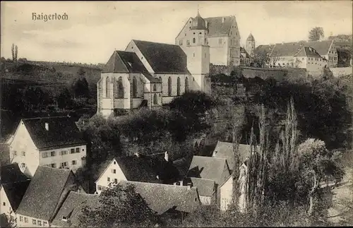 Ak Haigerloch im Zollernalbkreis, Blick auf den Ort, Kirche