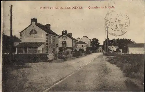 Ak Montchanin les Mines Saône-et-Loire, Quartier de la Gare