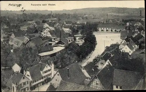 Ak Metzingen in Württemberg, Panorama nach Westen